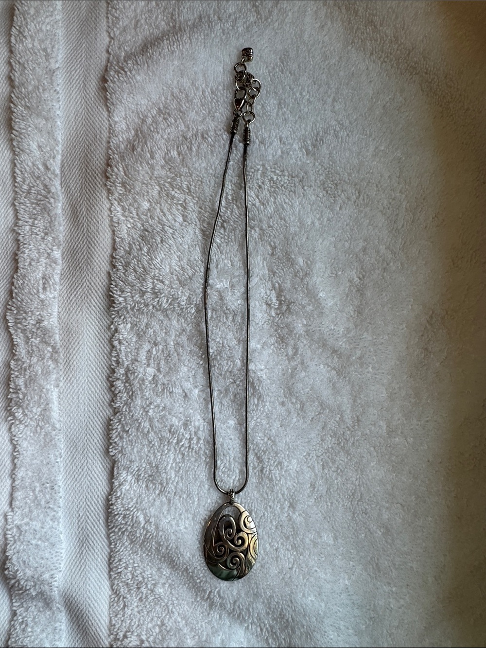 Brighton Mingle Swirl Silver Pendant Necklace
